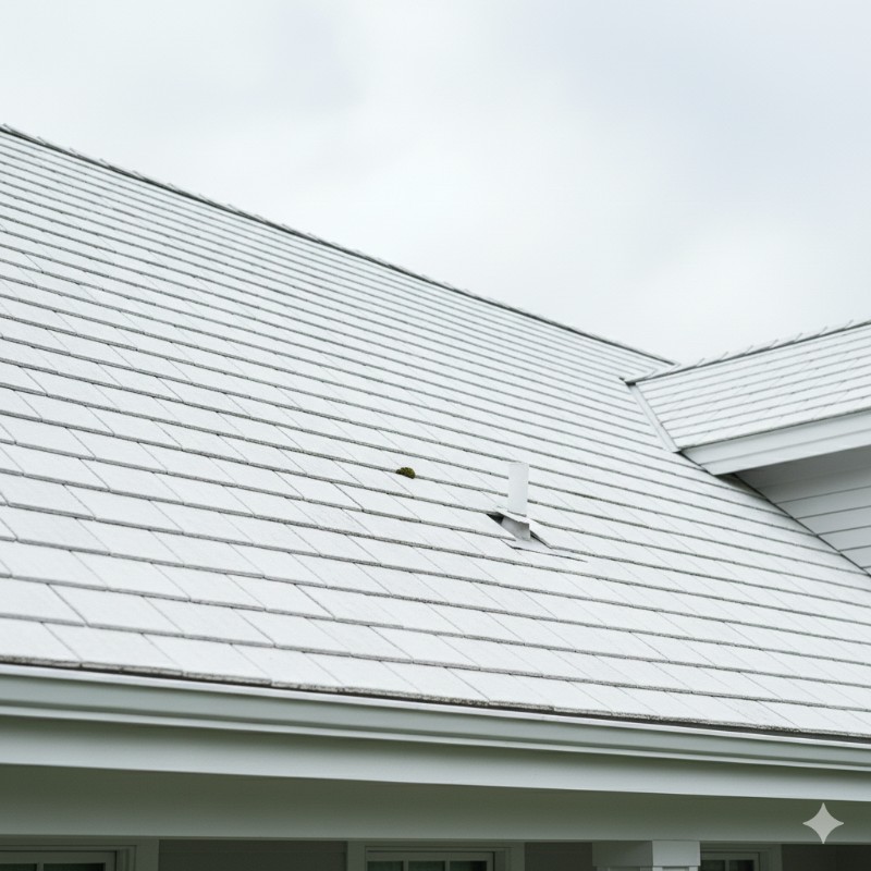 Cool White Shingle Roof