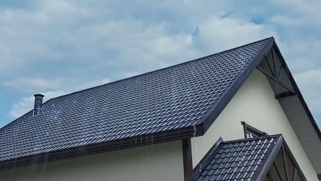 an open gable roof