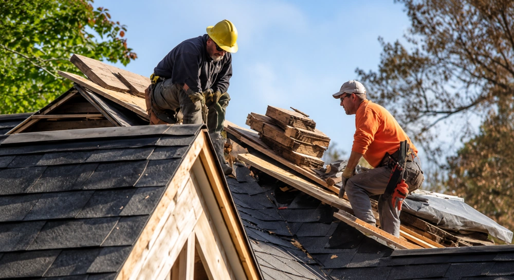 Roof replacement work