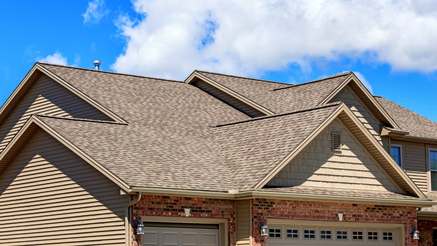 freshly installed architectural shingle roof