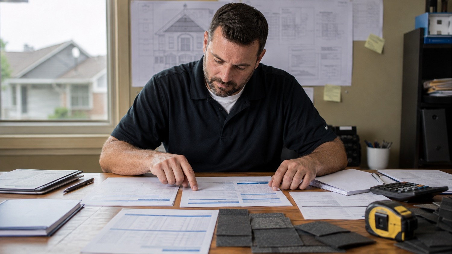 reviewing roofing cost estimate