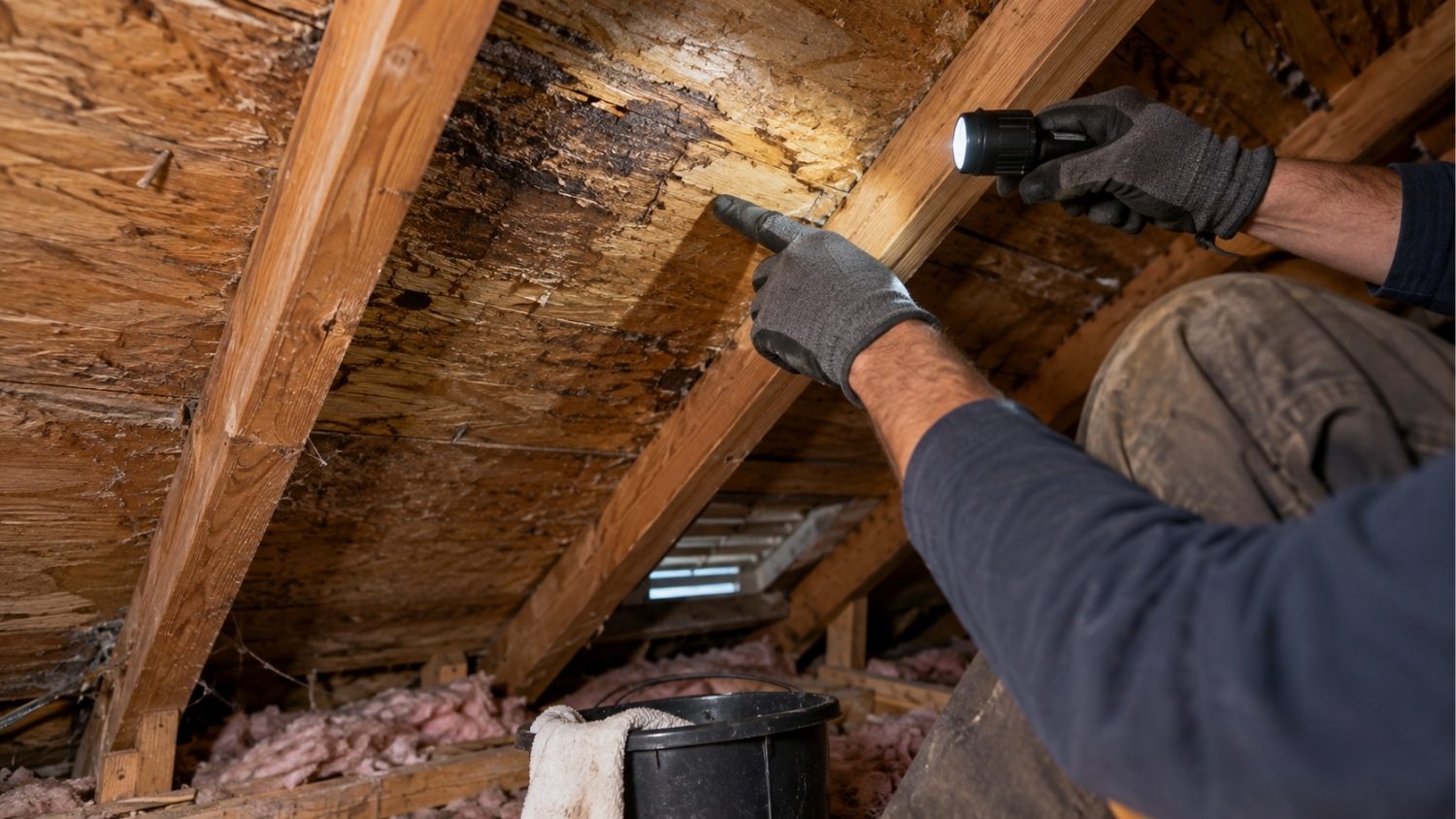 source of a roof leak