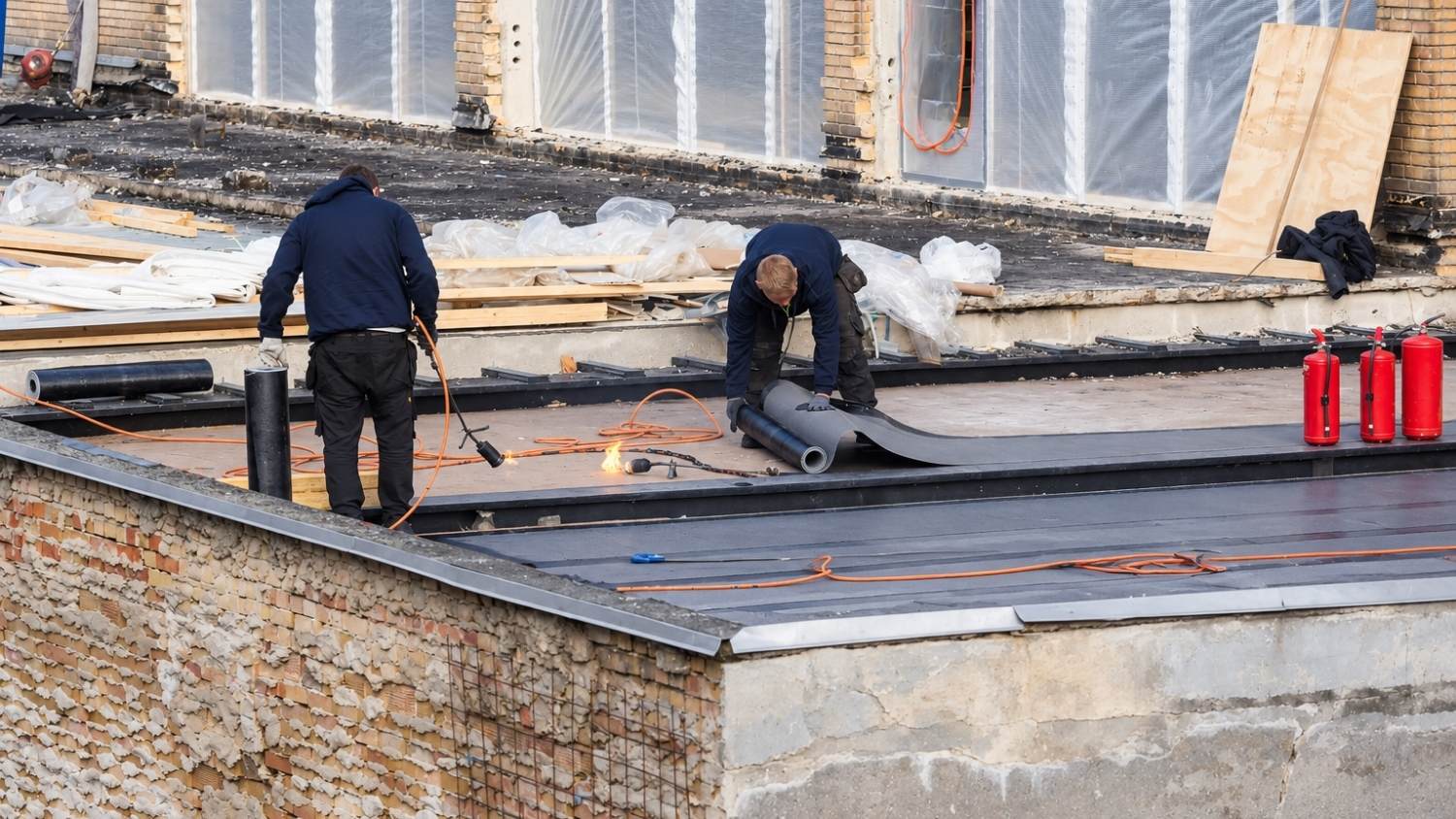 commercial flat roof