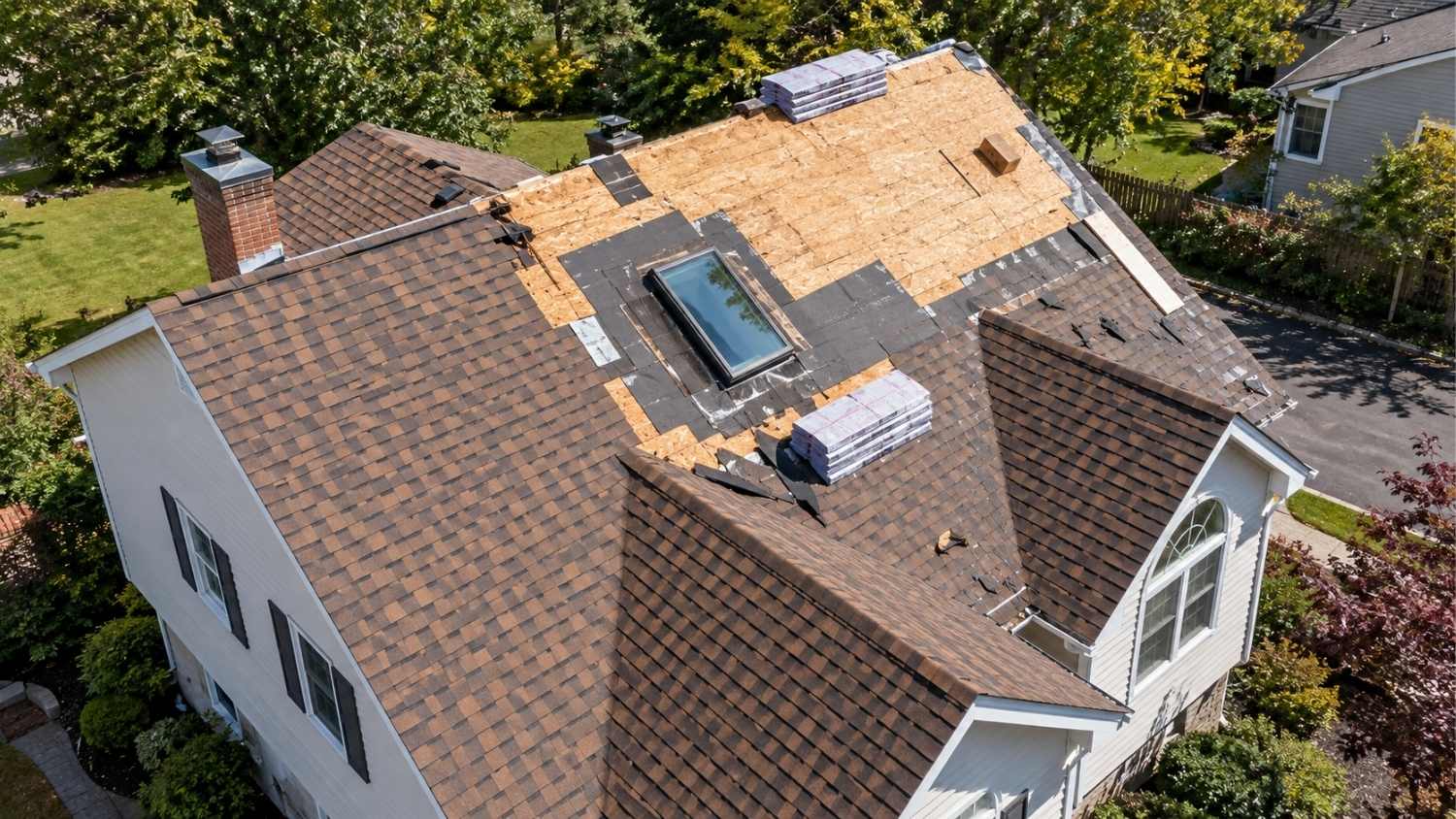 during a roof replacement