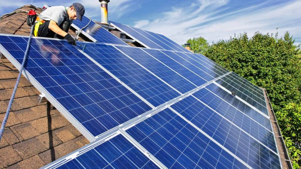 install sleek blue solar panels